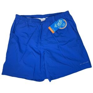 NWT Columbia PFG Mens XL‎ Blue Omni Shade UPF 50 Lined Water Fishing Shorts